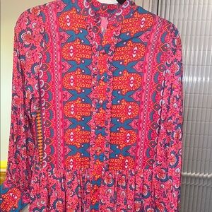 Feather & Find Tamara pink long sleeve dress - excellent condition size XS